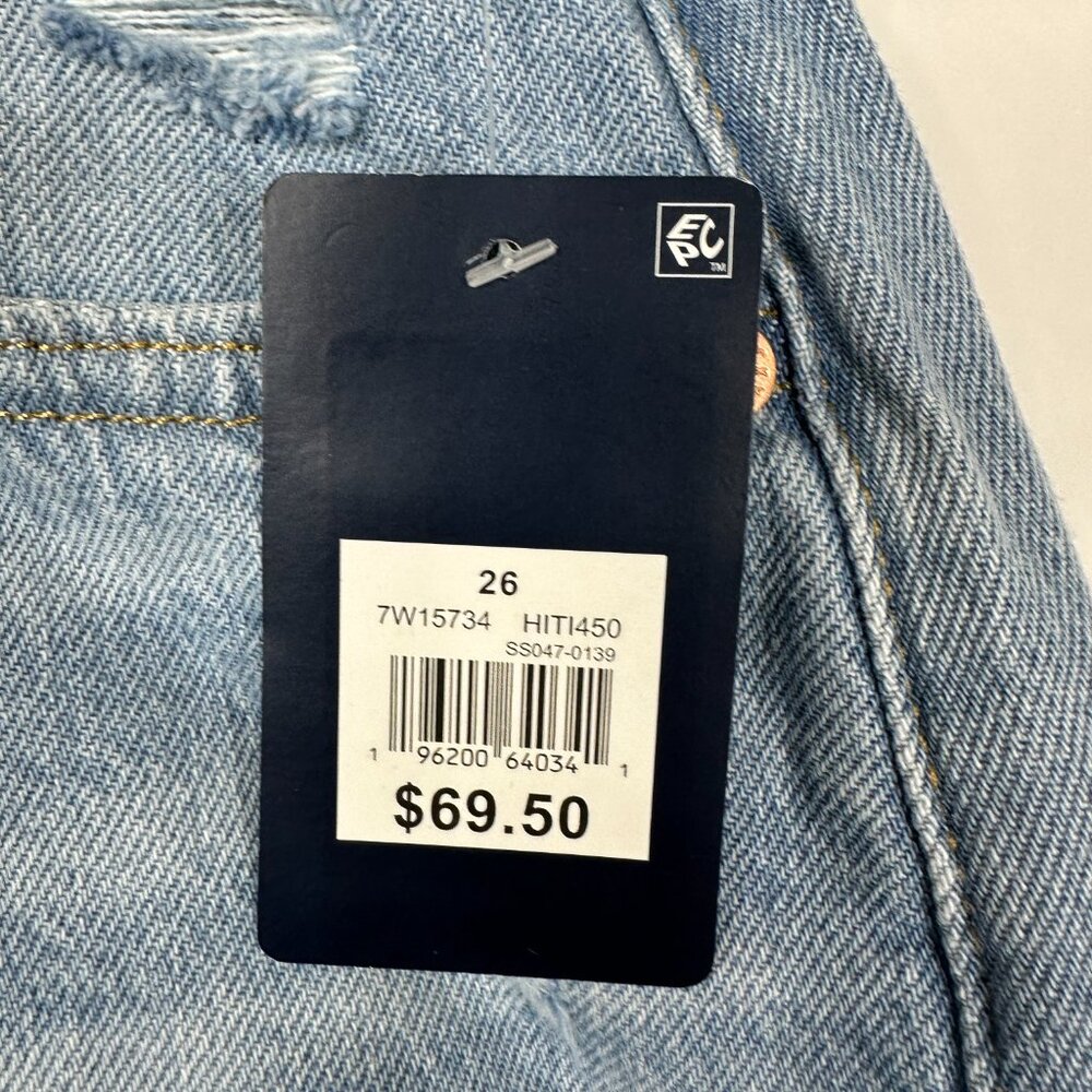 2/$30 NWT Lucky Brand High Rise Mom Short Distressed Jeans High Tide 26 #A1385 - Picture 10 of 11